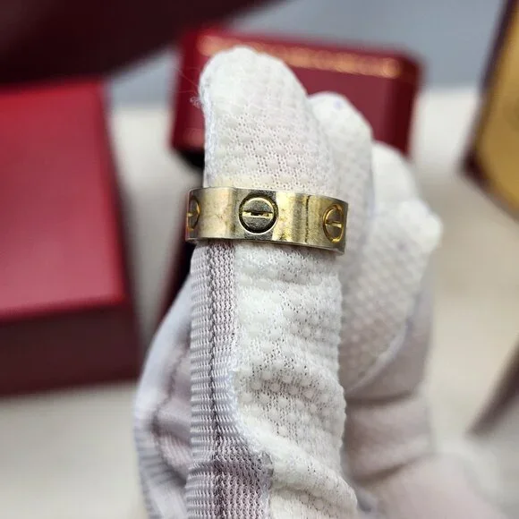 Cartier Love 18k Yellow Gold Trinity Ring Size 52 - Picture 4 of 10